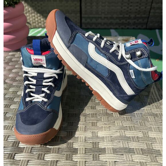 Vans Sk8-Hi MTE Winterized Boots – Blue/White/Red – Size 6.5M/8W - Picture 4 of 9